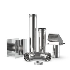 Kit de Tubo de Ventilación Thermomate 3", Ventilación Horizontal Universal de Acero Inoxidable de 3 Pulgadas...