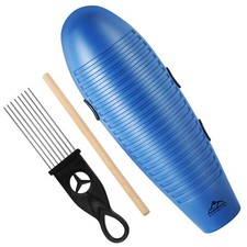 EASTROCK Guiro Instrument 3.9" 13" Latin Percussion with 2 Large, Darkblue