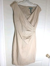 LAUREN RALPH LAUREN WOMEN'S SLEEVELESS DRESS STRETCH SIZE : 4