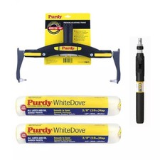 Purdy Adjustable Paint Roller Frame Set,2 x 12" White Dove 3/8", 1-2ft Pole