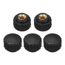 5Pcs Knurled Knobs M5 Female Thread 16mm Head Non-Through Hole