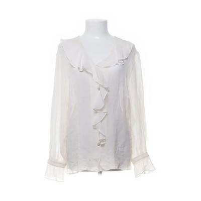 Elégance, Bluse, Größe: 46, Beige, Seide/Wolle, Damen #ATq