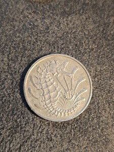 1967 SINGAPORE 10 CENTS COIN - Seahorse - Lot J