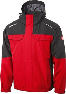 REGENJACKE PLUS ROT/SCHWARZ GR.4XL, FORTIS