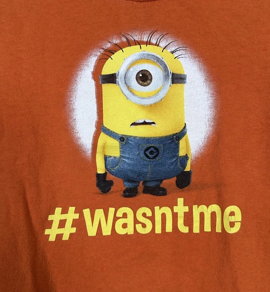 Camiseta Manga Corta Personaje Minion Despicable Wasn’t Me Naranja Niño Pequeño Talla 3T Foto 2 de 4