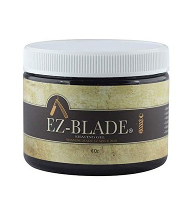 EZ BLADE Shaving Gel (6 oz) 6 Ounce (Pack of 1), Tan 