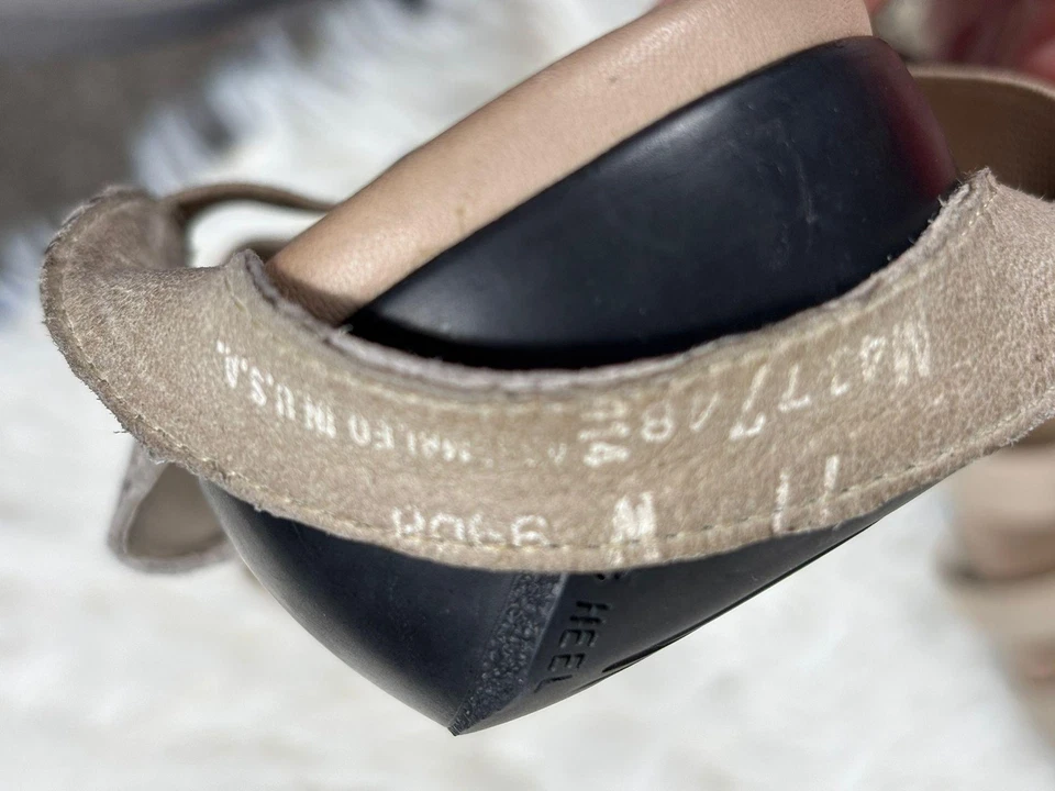 Sandalias Munro Americanas Para Mujer Talla 11 Taupe Tirantes Cuña Hechas en EE. UU. Foto 3 de 4