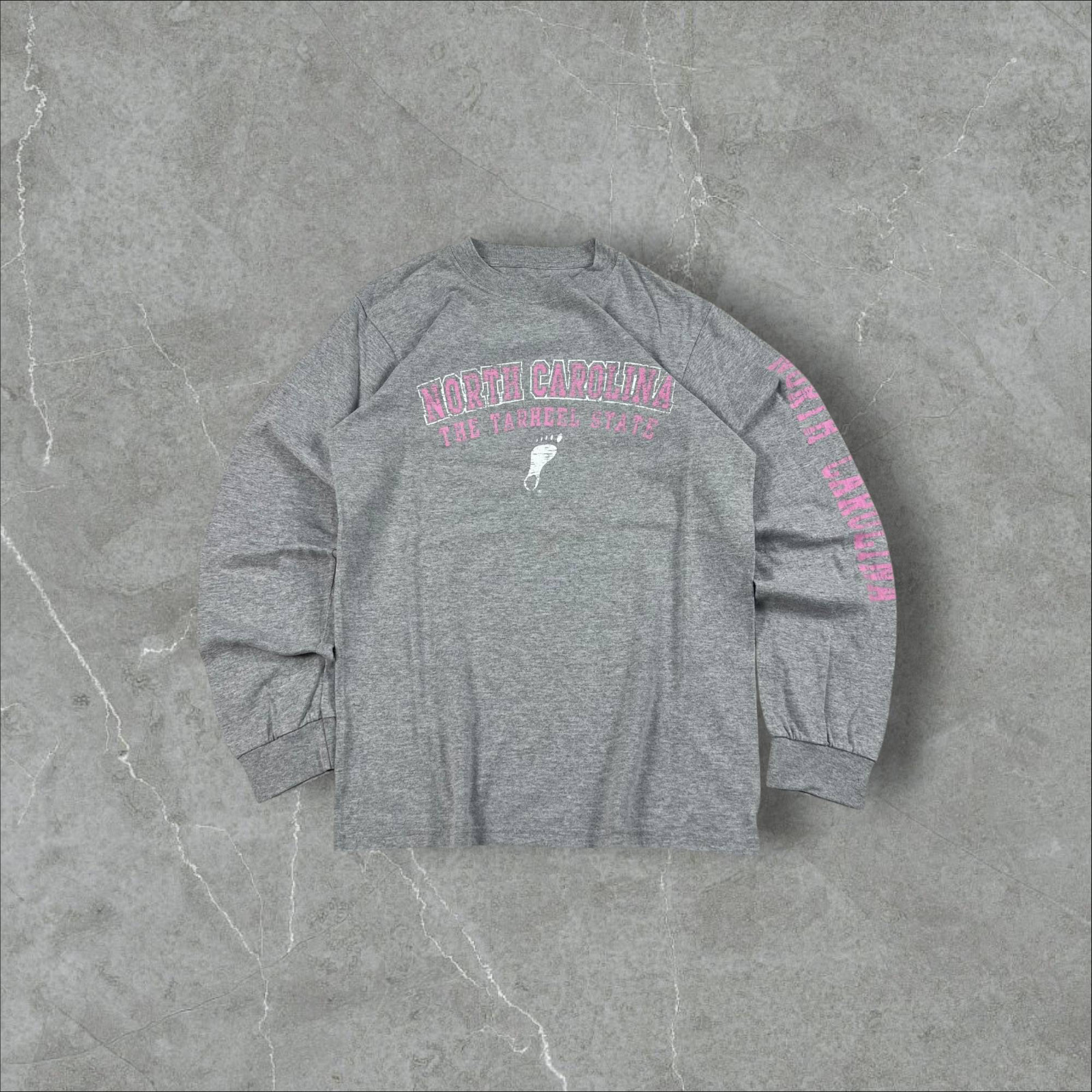 Longsleeve vintage North Carolina Tar Heels grigia taglia S