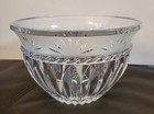 Cristal D' Arques Crystal Carthage Serving Bowl 9.25"x 6" W/Frosted Rim Design