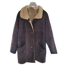 Echte Lammfelljacke Lammfell Mantel L butterweiches Leder Velvet Brown Luxe TOP