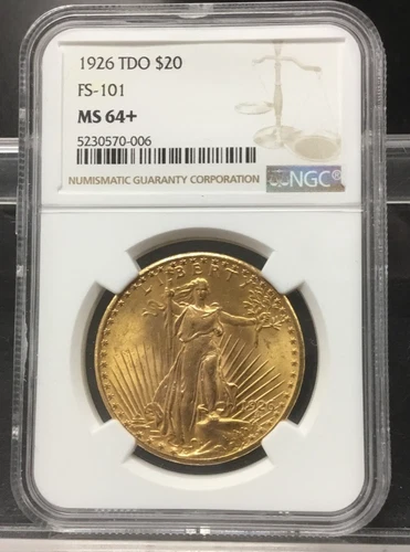 1926 $20 St Gaudens Gold Double Eagle TRIPLE DIE OBV.  MS-64+ NGC (TDO FS-101)