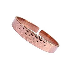 Handcrafted Pure Copper Bracelet Cuff Bangle for Men  Women 12mm Wide, 70g 