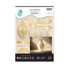 Gilded Memories Labels | Middy Décor Rub On Craft Transfer | Redesign with Prima