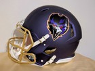 Authentic Derrick Henry Signed Baltimore Ravens Full Size Purple Rising Helmet! — photo 3