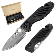 XIPHIAS Valentine's Birthday Gift for Men - Damascus Steel Pocket Folding K...