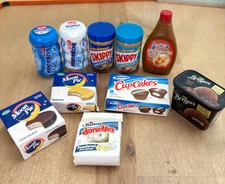 Zuru Surprise Mini Brands Lot 10 Snacks, Moon Pie Donettes Bosco Mentos Skippy