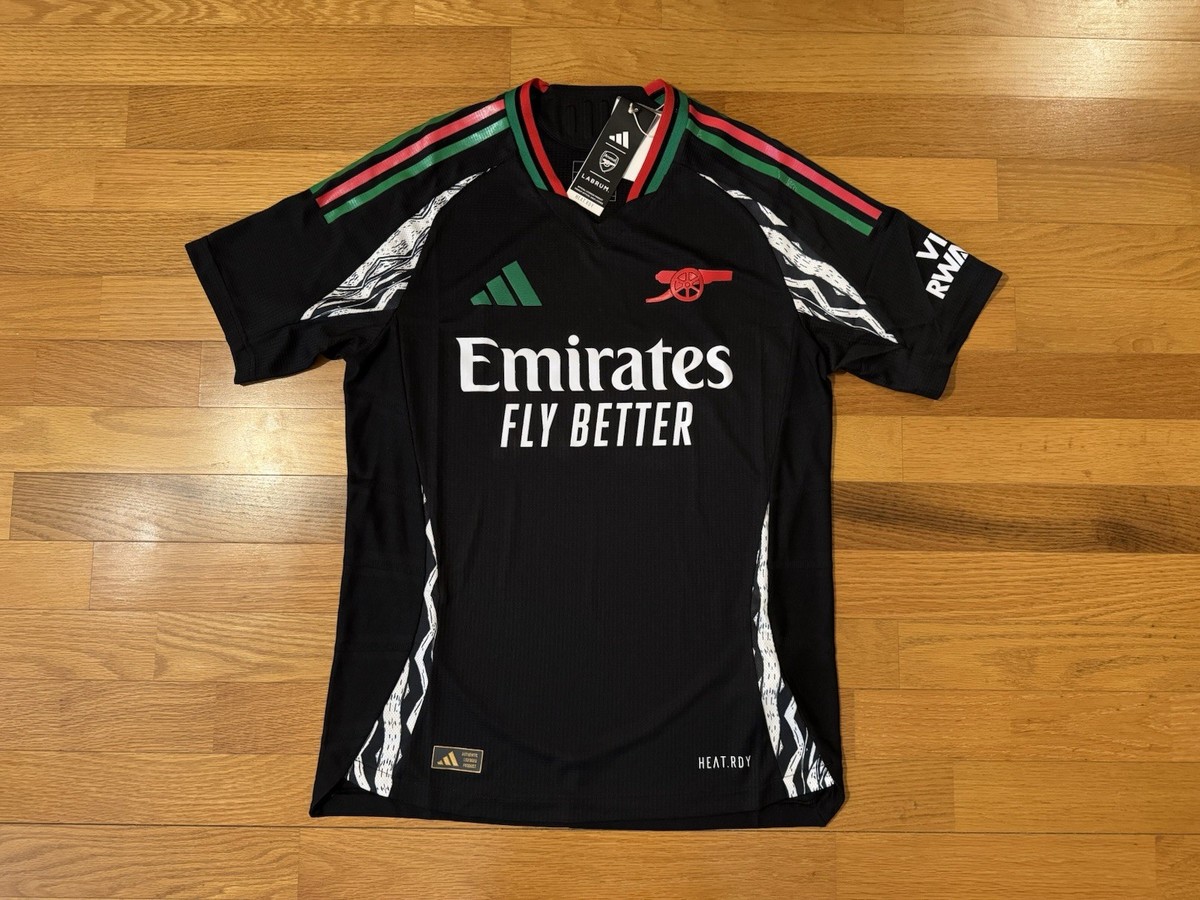  Arsenal 2024/25 ユニフォーム Mタグ付き New M Adidas Arsenal FC 2024/25 Authentic Away Kit Jersey Black