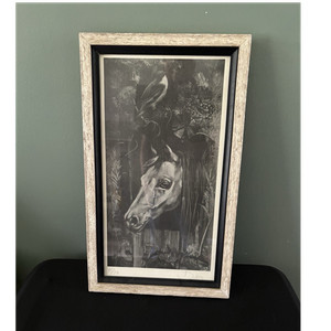 W.P. Eberhard Eggers Signed Surrealist Lithograph Print - Horse 41/50 1975