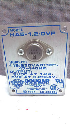 COUGAR POWER SUPPLY HA5-1.2/OVP USED HA512OVP