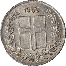 #924205 M&uuml;nze, Iceland, 10 Aurar, 1969