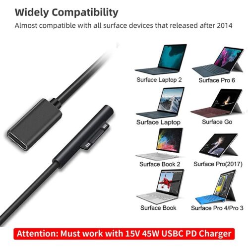 Surface Connect to USB-C Charging Cable Compatible for Surface Pro7 Go23118 - Picture 4 of 9