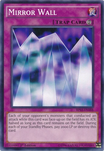 YUGIOH - Mirror Wall - BP03-EN188 - Common - 1st Edition - LP - FLAT RATE SHIP YUGIOH - Mirror Wall - BP03-EN188 - Common - 1st Edition - LP - FLAT RATE SHIP