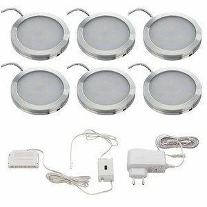 Led Schrankbeleuchtung 6x Unterbauleuchte Dimmbar Sensor Rund Warmweiss Sebson Ebay