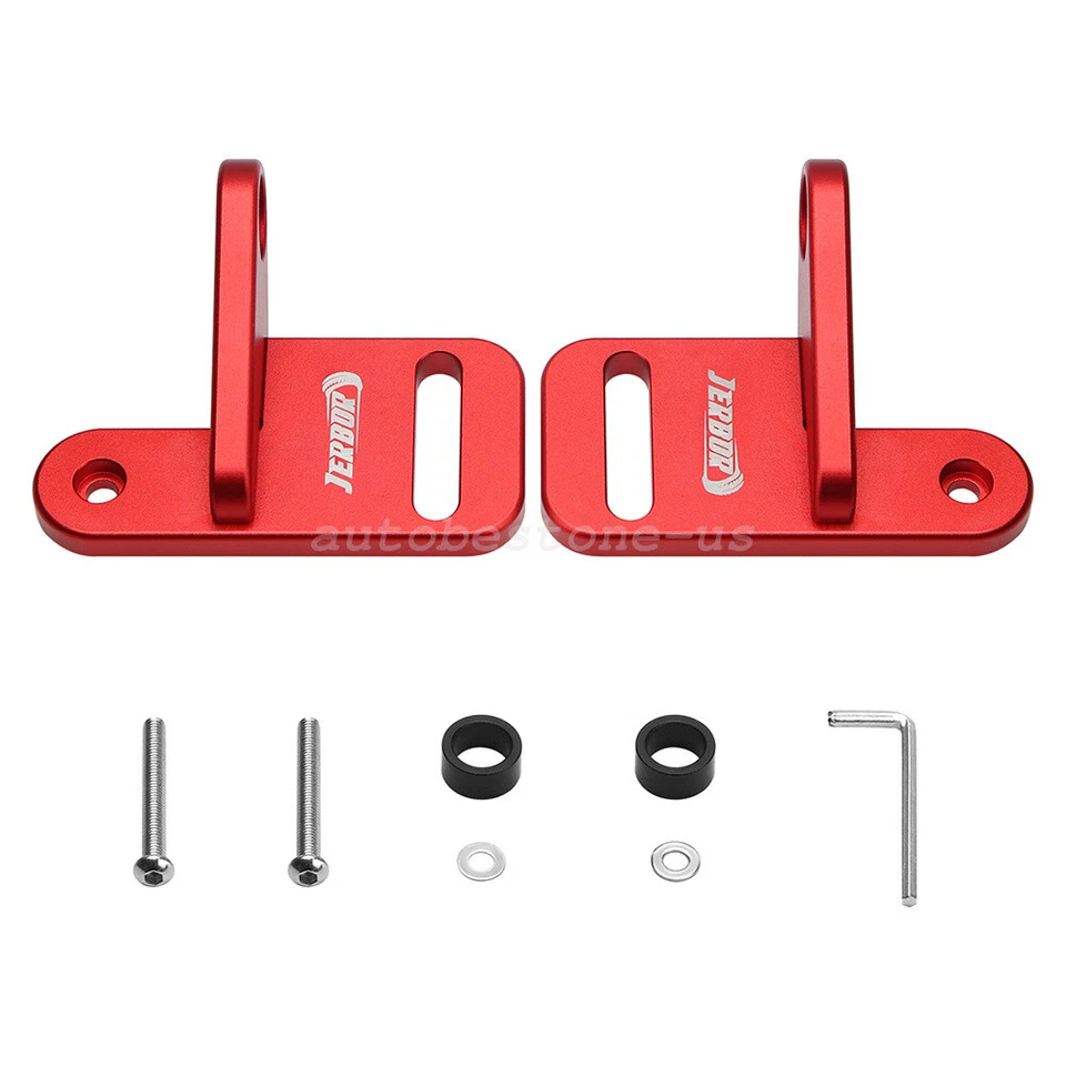 JERBOR A-Pillar Light Mount Brackets For Jeep Wrangler Gladiator 2018-2023 Red - Image 3 of 4