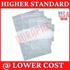 1000 3X5 Zip Reclosable Zipper Lock Seal Bags 2 Mil W / Writing Block Bag Baggie