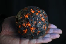 Natural Yooperlite Moon Sphere UV Reactive Sodalite Gemstone Ball Home Decor