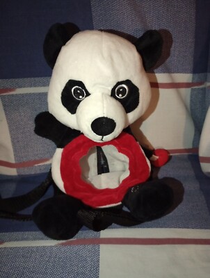 Chupa Chups Panda Backpack Carry Bag Plush Bag 10'' Festival Backpack Clear