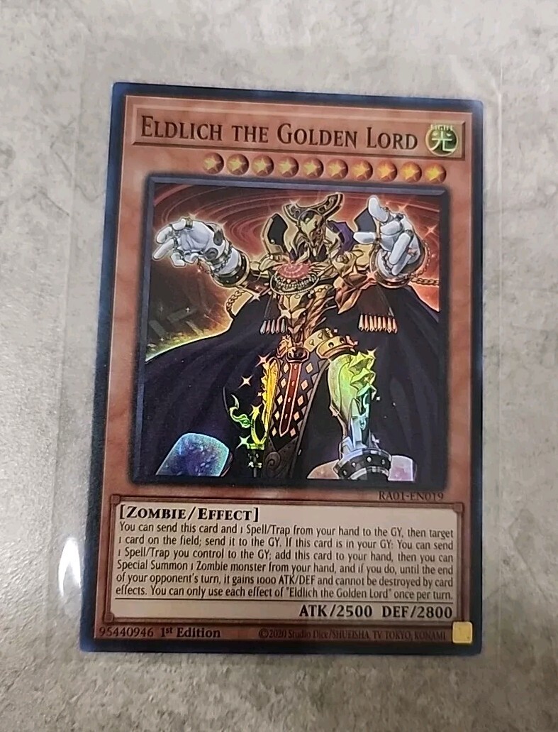 Eldlich The Golden Lord RA01-EN019 1st Ed. Super Rare Rarity