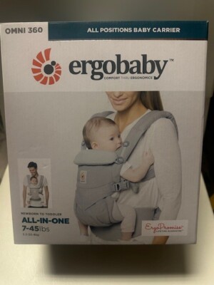 Ergobaby Omni 360 All Position Baby Carrier for Newborn to Toddler 7-45 lbs Grey