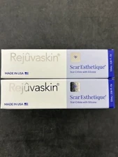 LOT OF 2 - Scarheal Rejuvaskin Scar Esthetique Scar Crème with Silicone 0.338 Oz