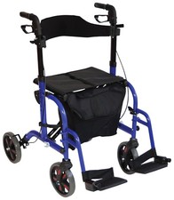 Image of Aidapt Lightweight Duo Deluxe Rollator and Transit Chair in One - 4 Colours