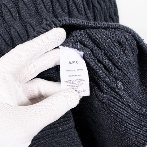 A.P.C Cable Knit Slim Fit Cotton 