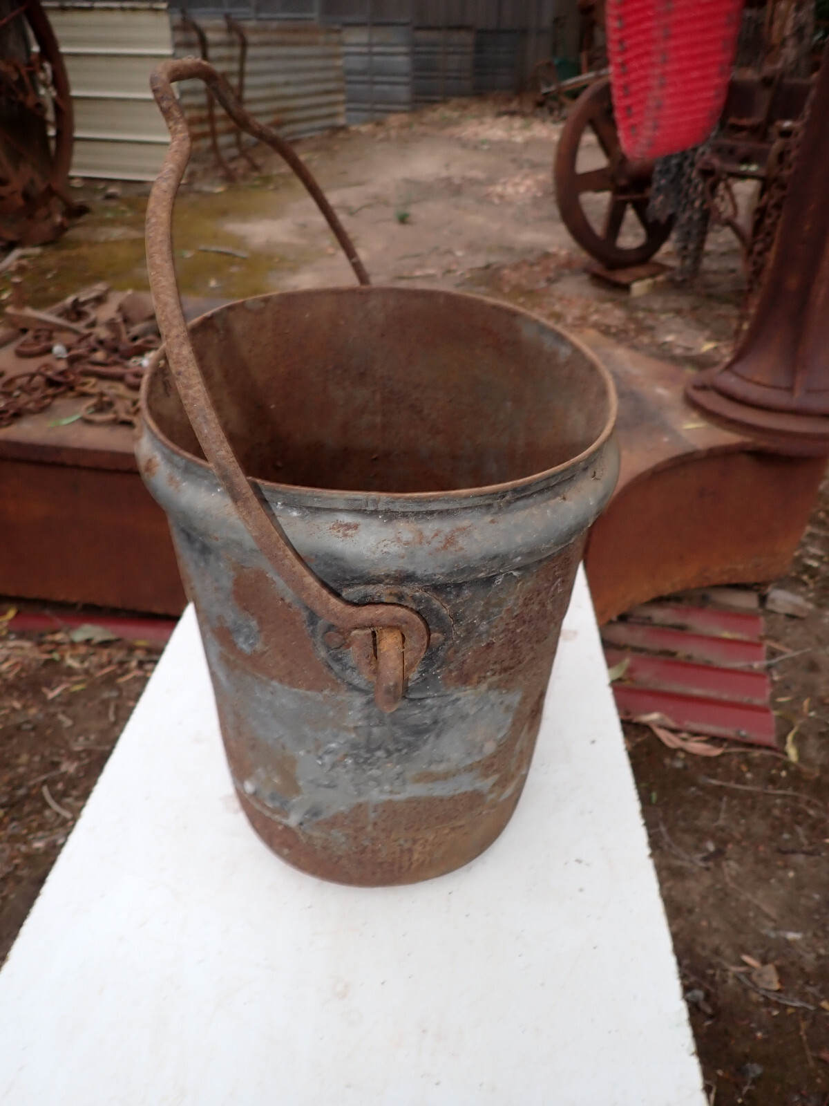 VINTAGE STEEL BUCKET. eBay