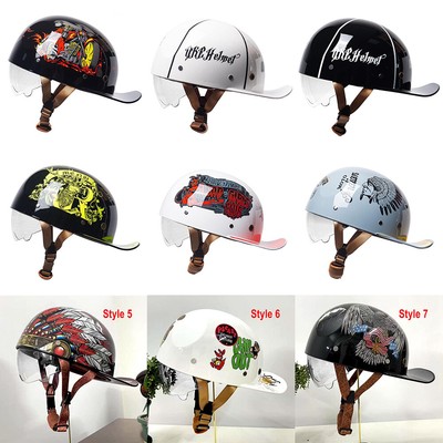 Retro Half Helmets Baseball Cap Motorcycle Duck Helmet Colorful Head Safety New