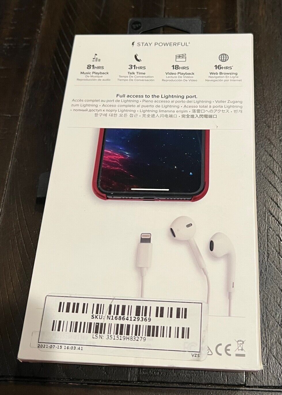 mophie Juice Pack Access Battery Case for Apple iPhone XS Max - Deep Red  for sale online