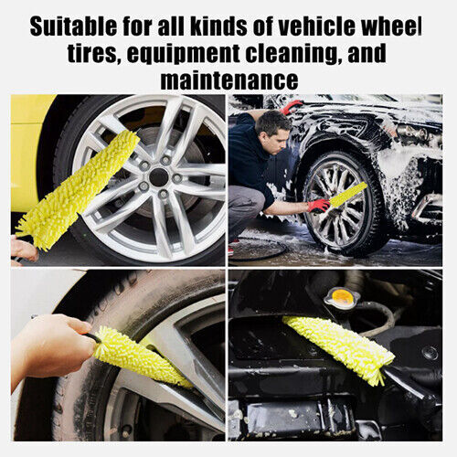 Car Detailing Brush Set For Tires, Rims & Interior - Polishing Pad & Scrubber