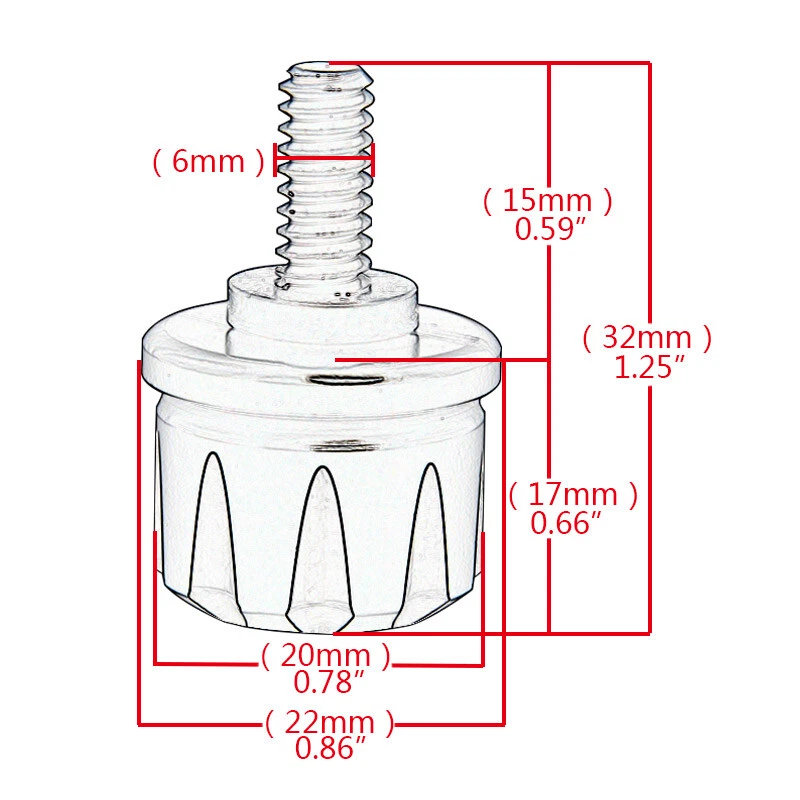 1/4''-20 Aluminum Edge Cut Black Rear Seat Bolt Screw For Harley Davidson Custom - Image 2 of 4