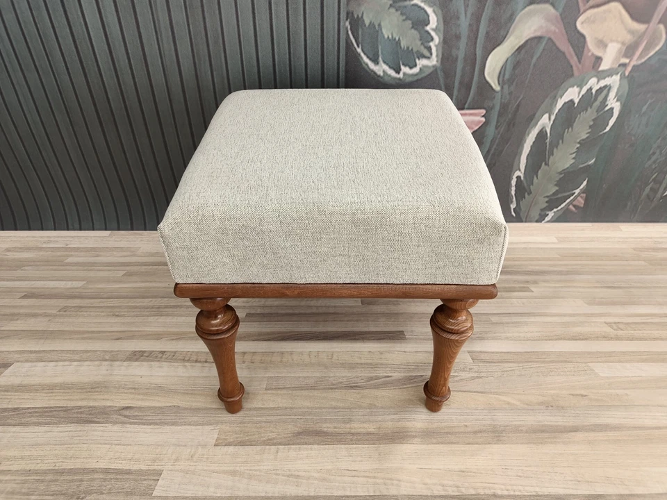 Hallway bench, Ottoman for bedroom, Retro bench, Upholstered bench, Dining bench - Image 4 of 4