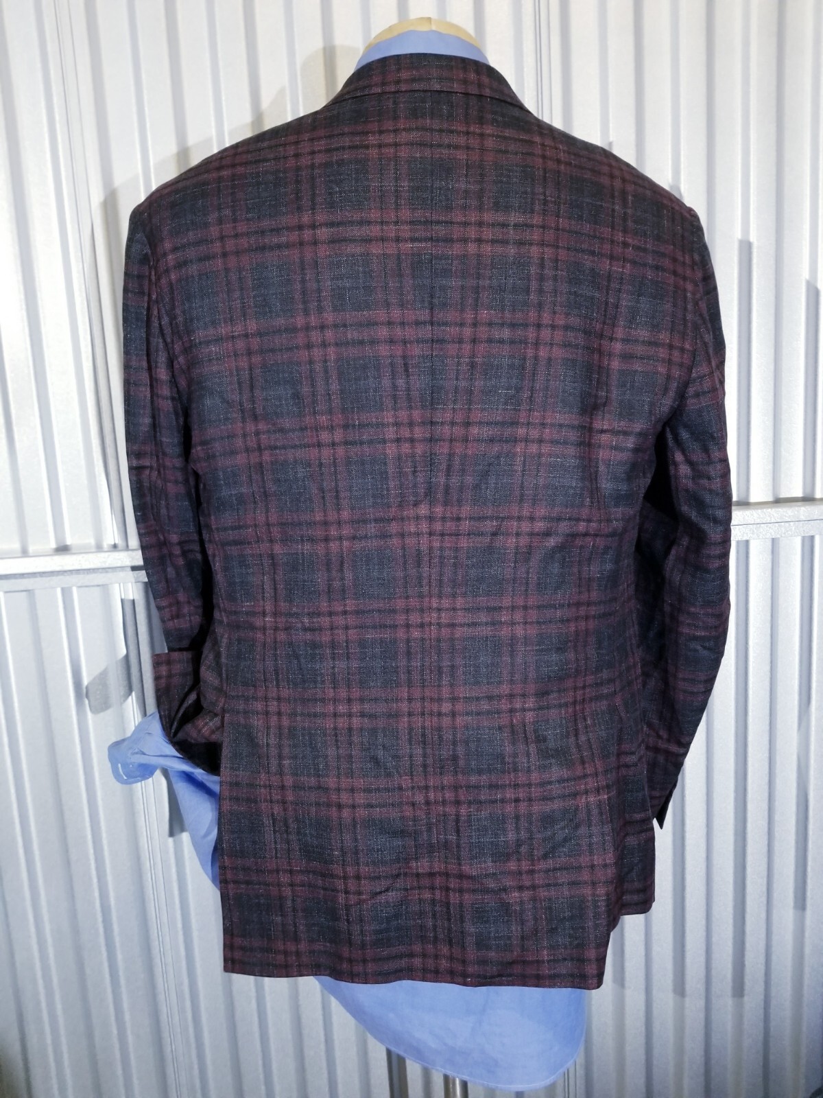 Ermenegildo Zegna Milano Cashmere Silk Black Red Jacket Blazer Sport Coat 54 44R image 4