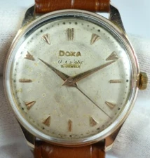 Vintage DOXA Automatic 21 Jewels Cream Dial Gold Filled G20 Men Wrist Watch RARE