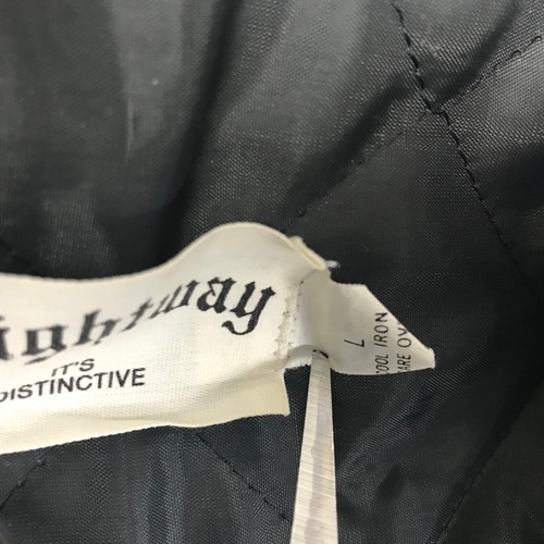 Vtg 80s Iowa Hawkeyes Down Sleeve Logo Jacket Coat ~ Wrightway Adult L Black - Picture 11 of 13