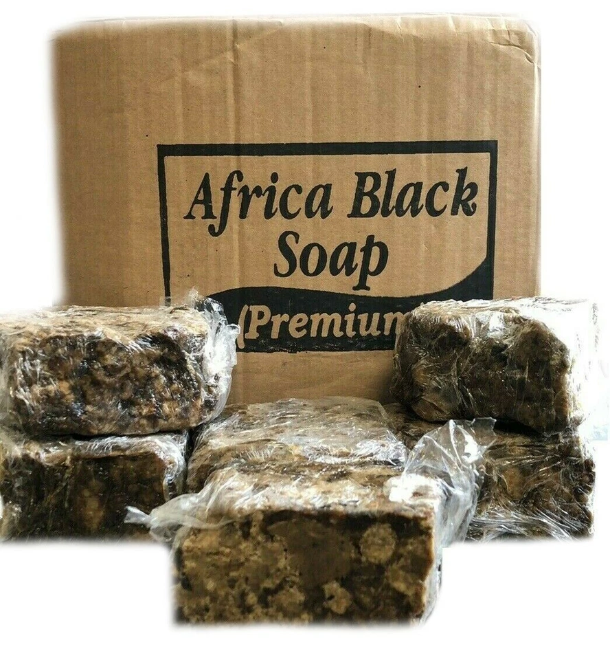 Jabón Negro Africano Crudo - 100% Puro Natural Orgánico Sin Refinar Ghana Grado Premium Foto 4 de 4