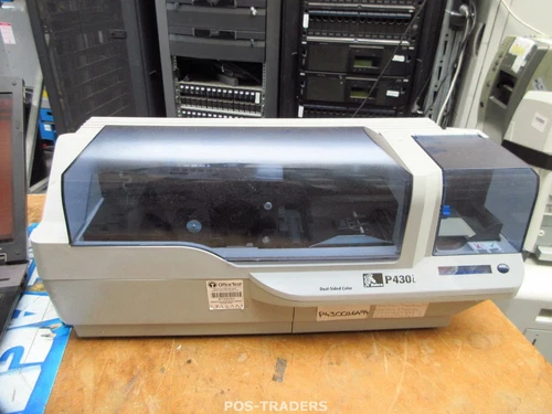 ZEBRA P430I P430I-H000A ID Plastic Color Card Printer USB 300 dpi MISSING RIBBON