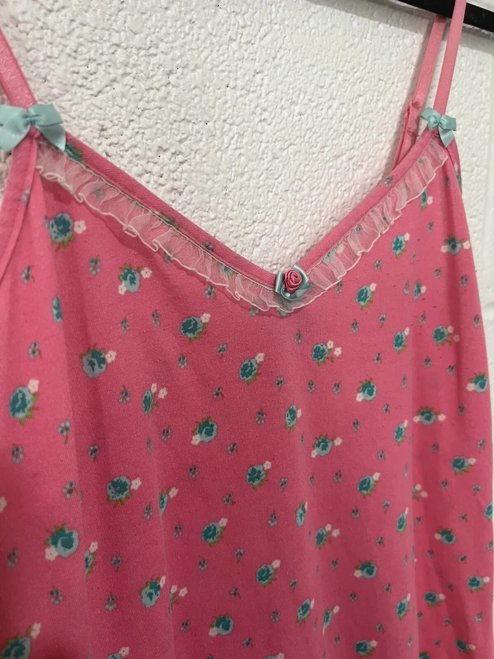 Vestido sin Mangas BETSEY JOHNSON Intimates Luscious Lite Rosa Floral S Foto 3 de 4