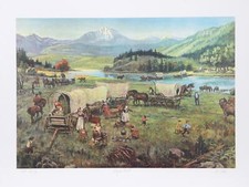David K. Stone, Wagon's West, Lithograph, signed and numbered in pencil