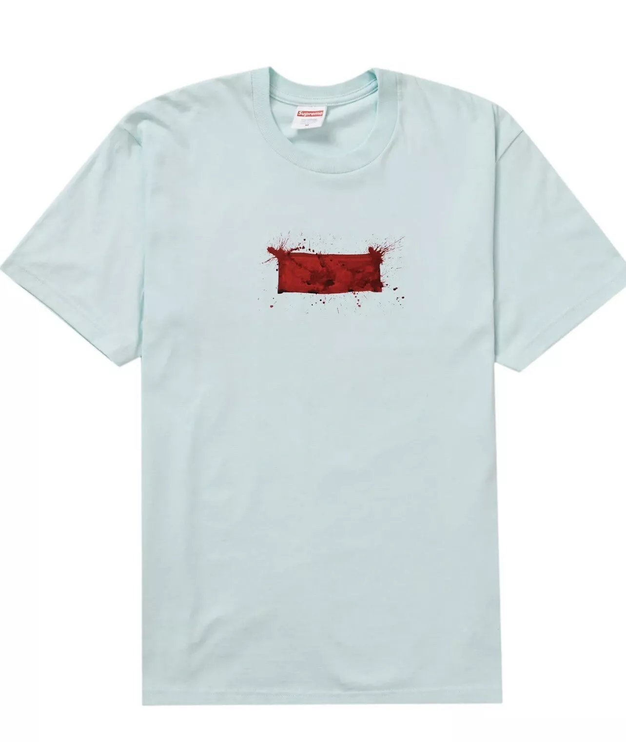 Supreme Ralph Steadman Box Logo Tee shirt bleu pâle grand SS22 100% authentique